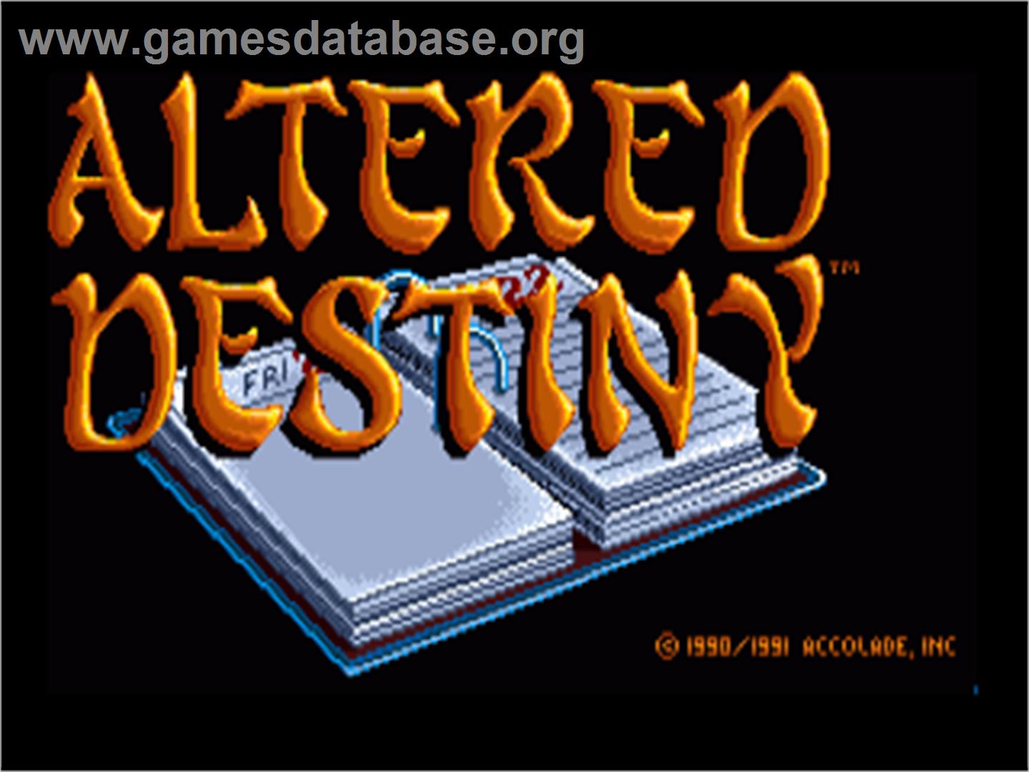 Altered Destiny - Commodore Amiga - Artwork - Title Screen
