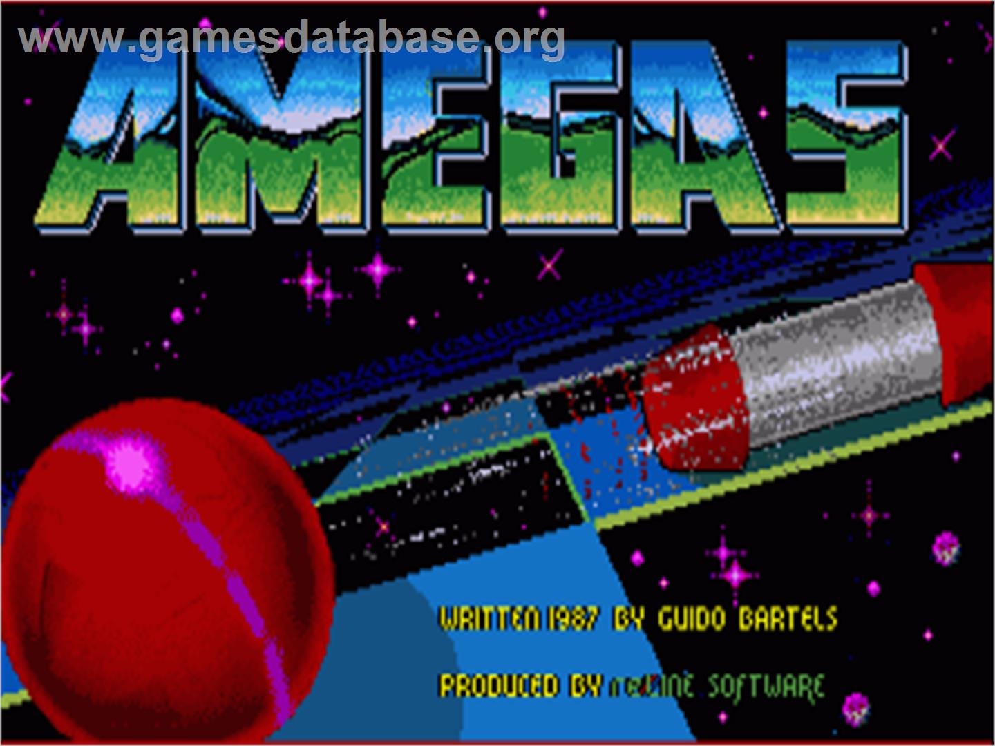 Amegas - Commodore Amiga - Artwork - Title Screen