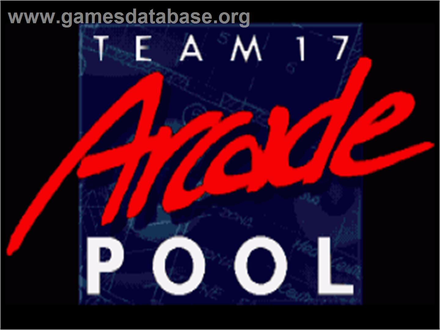 Arcade Pool - Commodore Amiga - Artwork - Title Screen