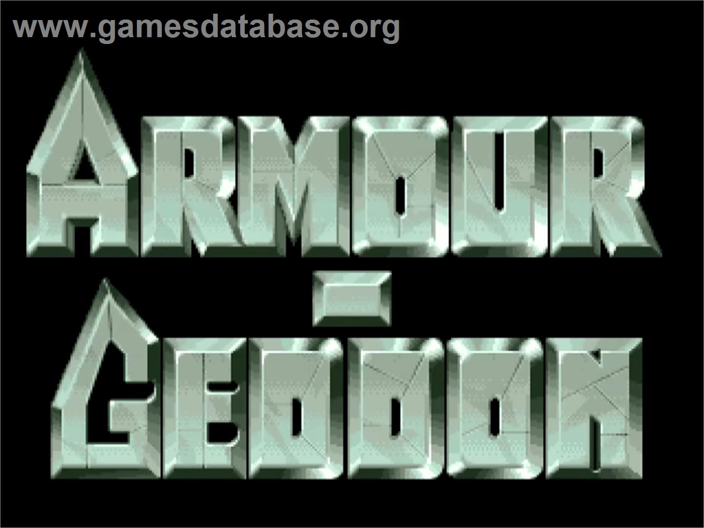 Armour-Geddon - Commodore Amiga - Artwork - Title Screen