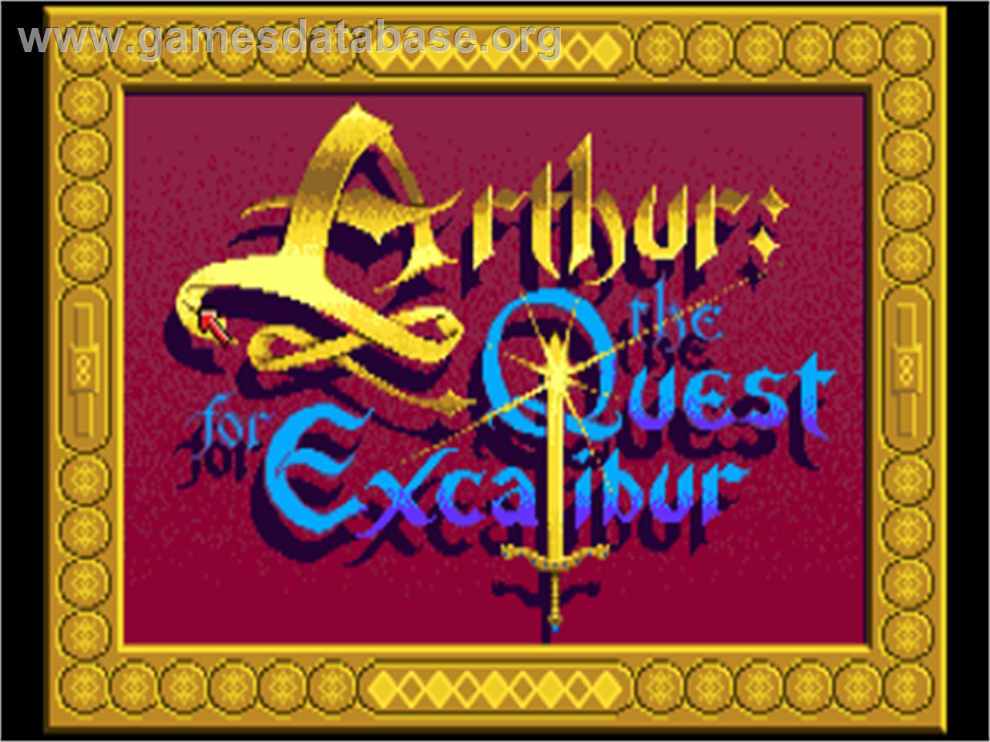 Arthur: The Quest for Excalibur - Commodore Amiga - Artwork - Title Screen