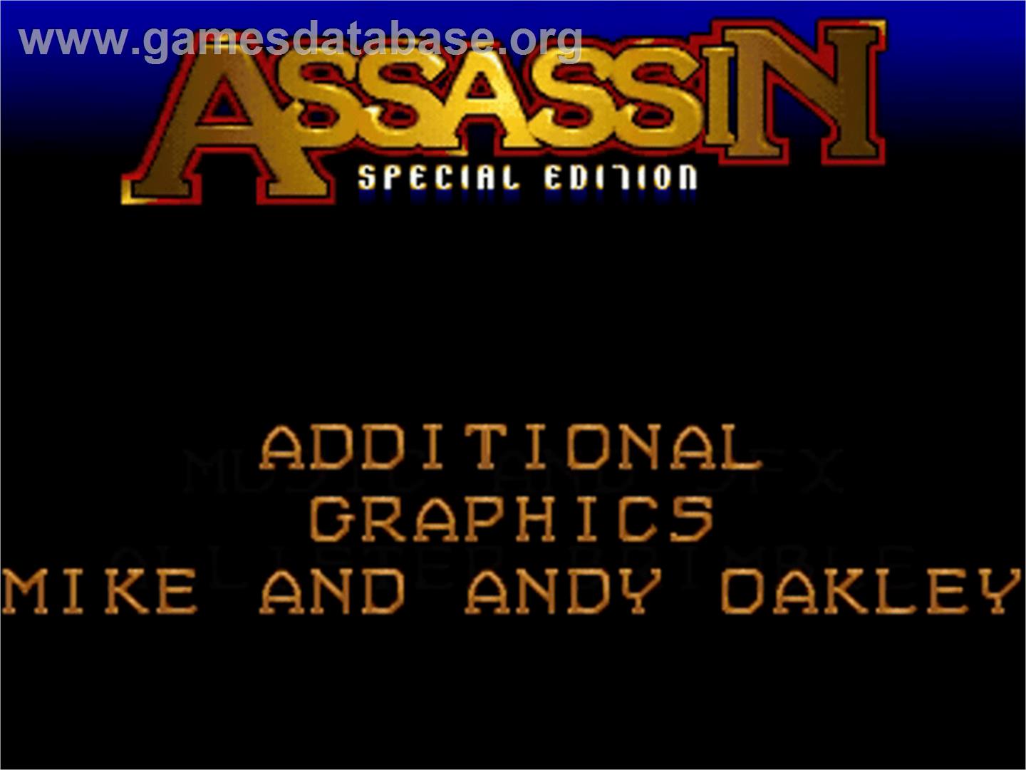 Assassin Special Edition - Commodore Amiga - Artwork - Title Screen