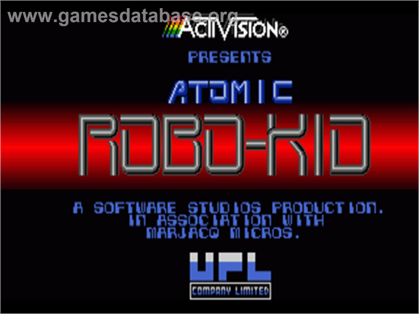 Atomic Robo-Kid - Commodore Amiga - Artwork - Title Screen