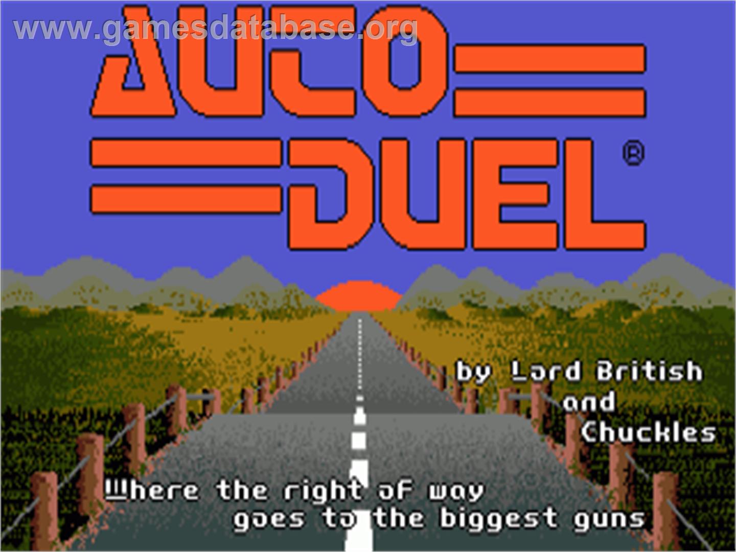 Auto Duel - Commodore Amiga - Artwork - Title Screen
