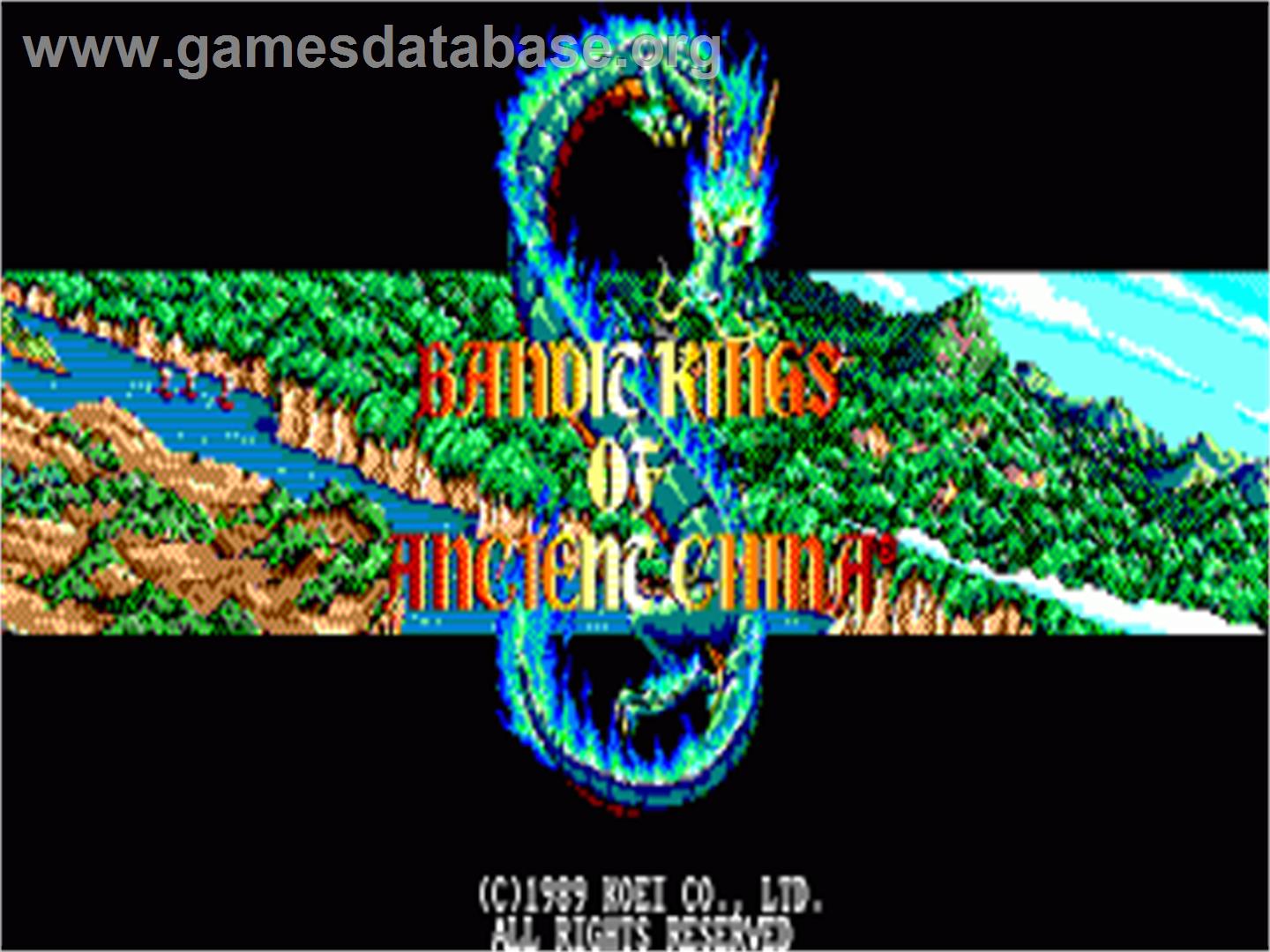 Bandit Kings of Ancient China - Commodore Amiga - Artwork - Title Screen