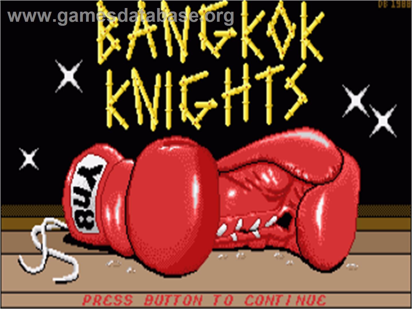 Bangkok Knights - Commodore Amiga - Artwork - Title Screen