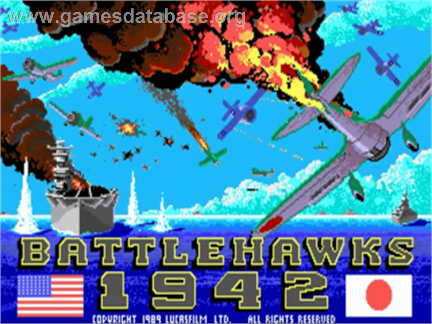 Battlehawks 1942 - Commodore Amiga - Artwork - Title Screen