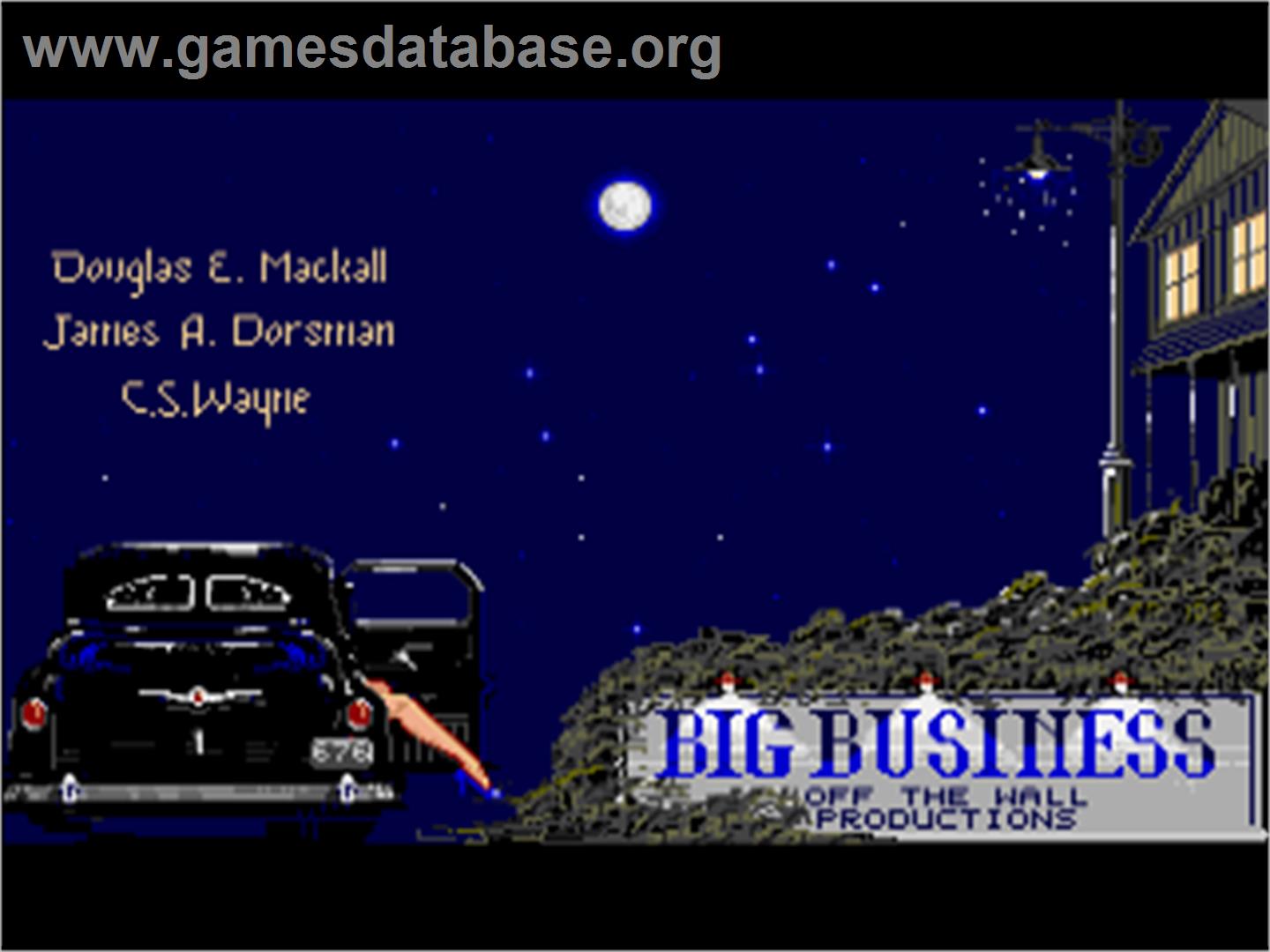 Big Business - Commodore Amiga - Artwork - Title Screen