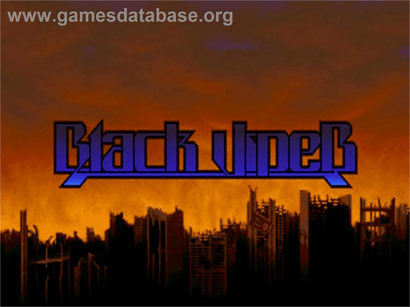 Black Viper - Commodore Amiga - Artwork - Title Screen