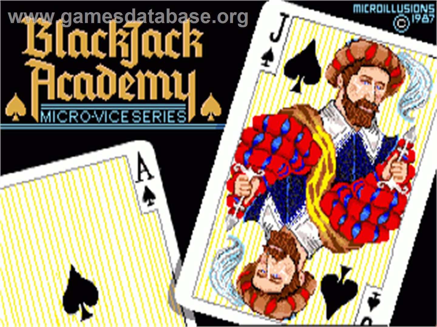 Blackjack Academy - Commodore Amiga - Artwork - Title Screen