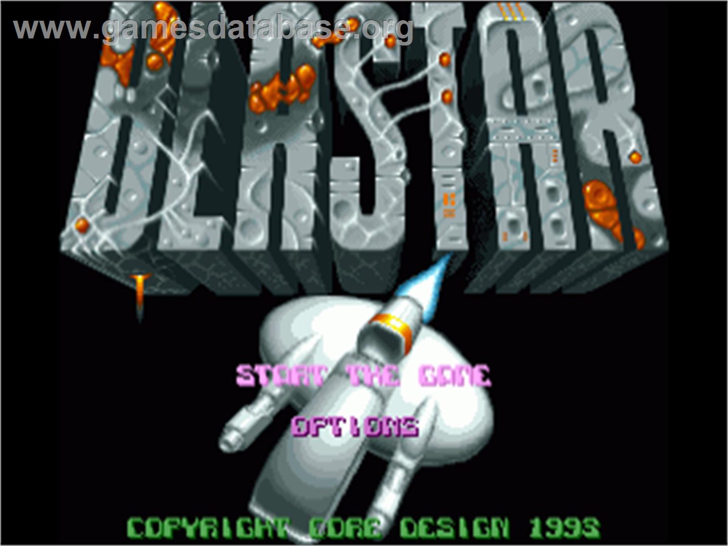 Blastar - Commodore Amiga - Artwork - Title Screen