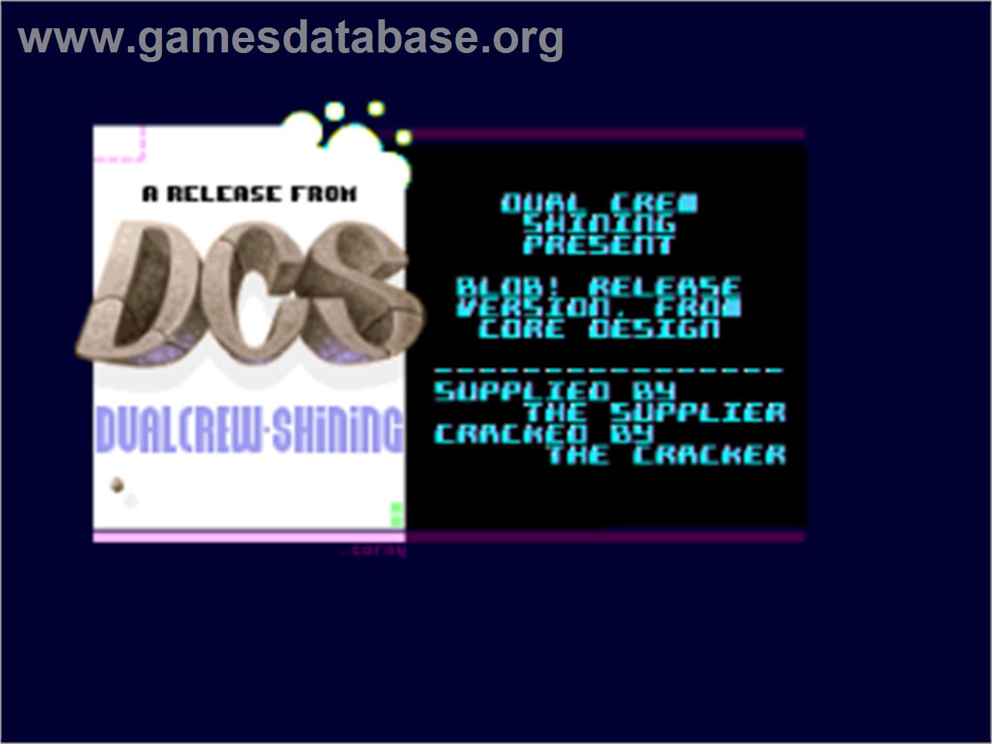 Blob - Commodore Amiga - Artwork - Title Screen