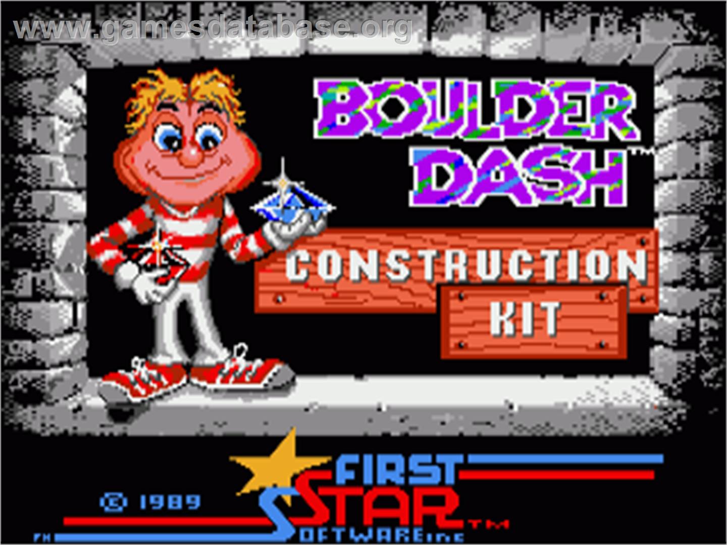 Boulder Dash Construction Kit - Commodore Amiga - Artwork - Title Screen