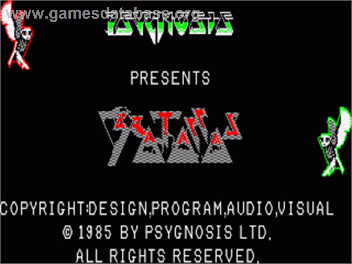 Brataccas - Commodore Amiga - Artwork - Title Screen