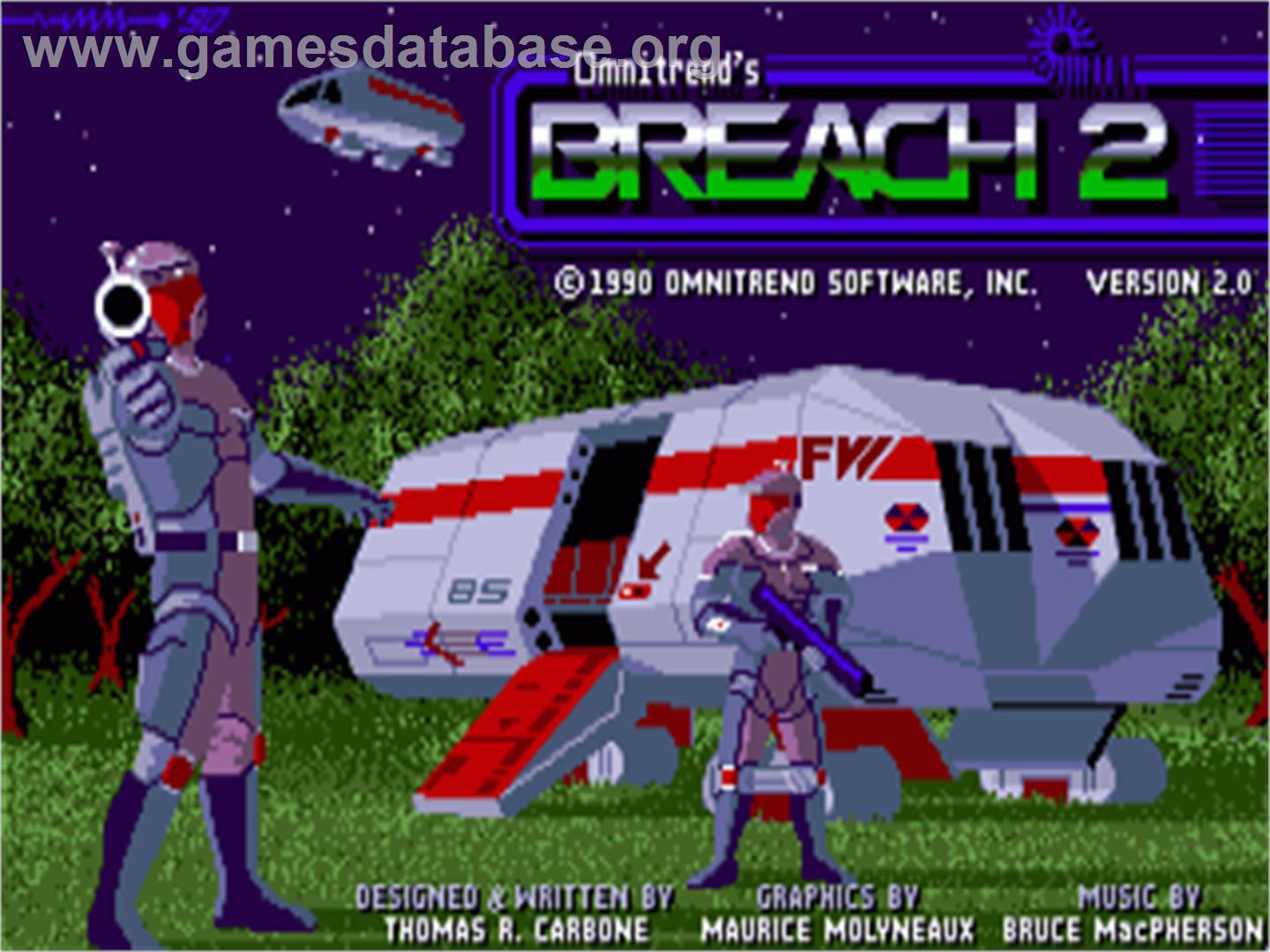 Breach 2 - Commodore Amiga - Artwork - Title Screen