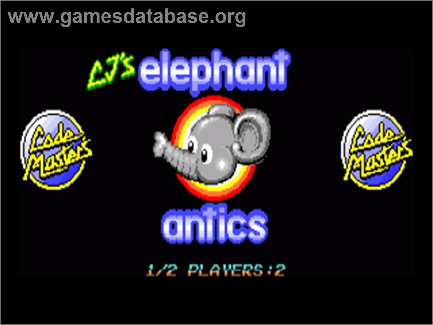 CJ's Elephant Antics - Commodore Amiga - Artwork - Title Screen