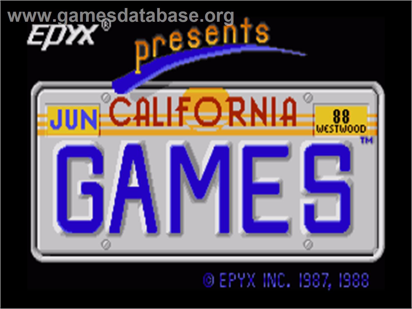 California Games - Commodore Amiga - Artwork - Title Screen