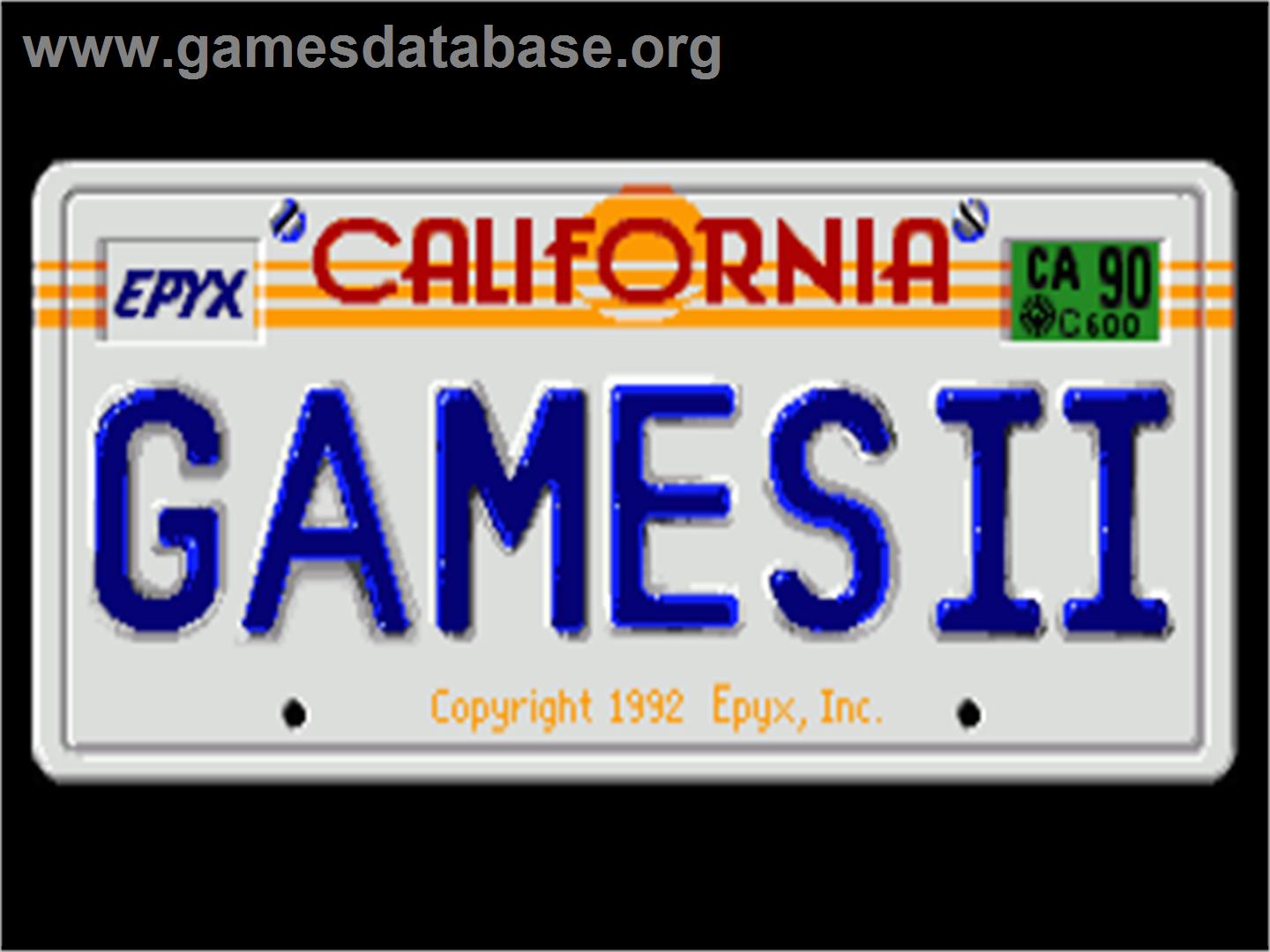 California Games 2 - Commodore Amiga - Artwork - Title Screen