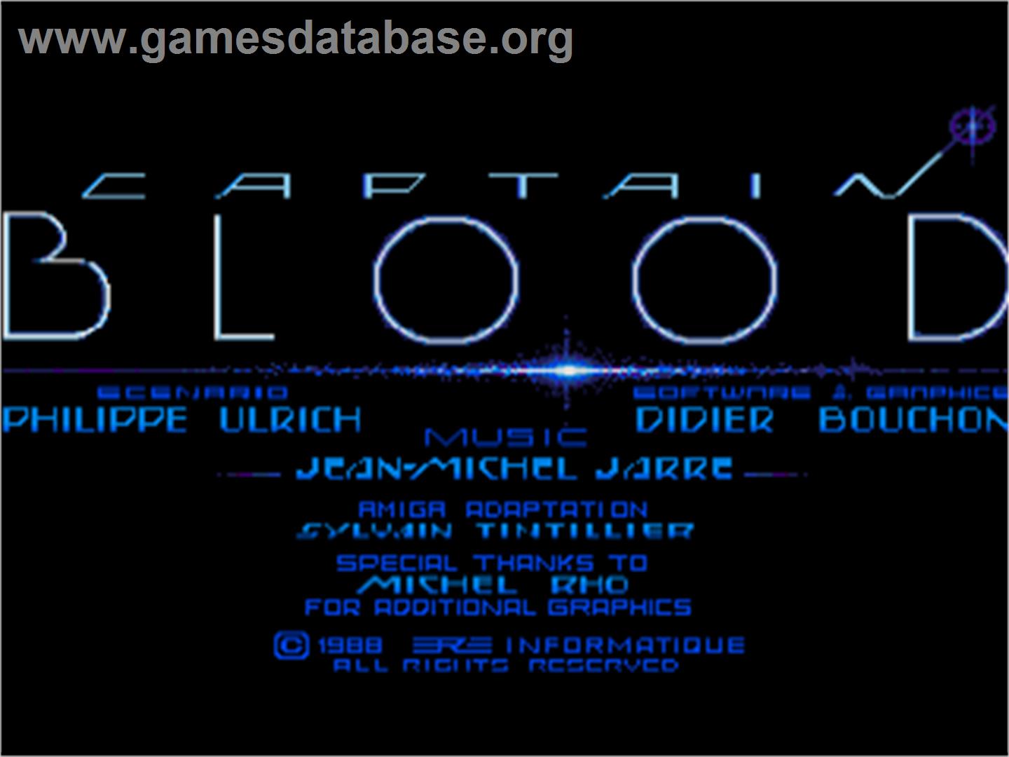 Captain Blood - Commodore Amiga - Artwork - Title Screen