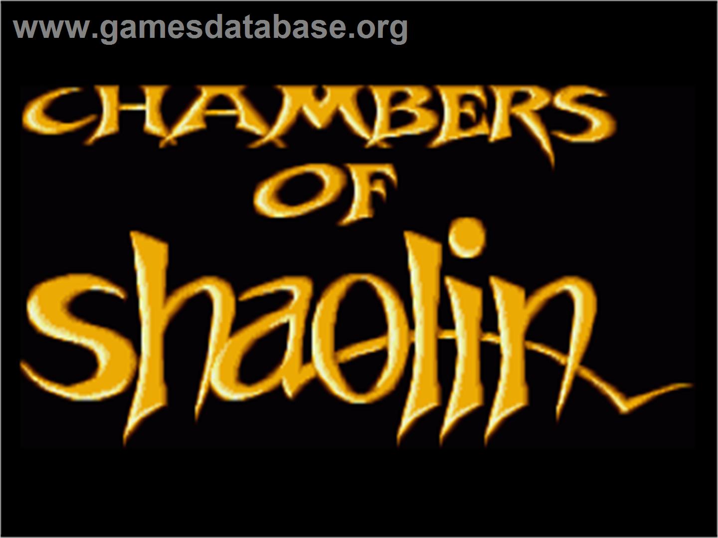 Chambers of Shaolin - Commodore Amiga - Artwork - Title Screen