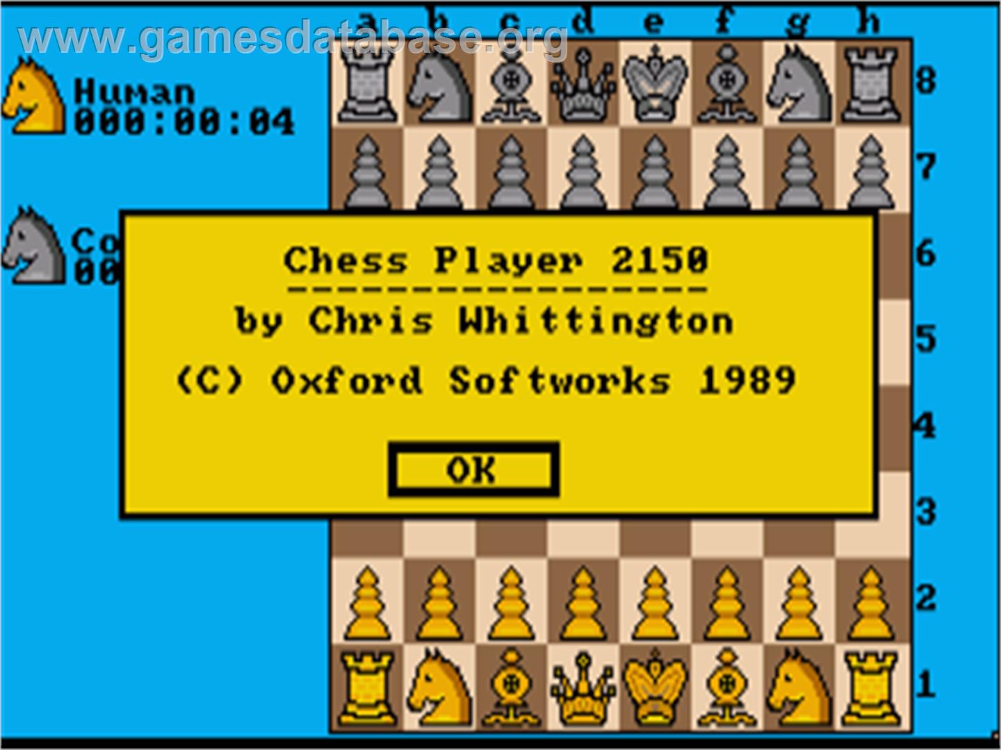 Chess Player 2150 - Commodore Amiga - Artwork - Title Screen
