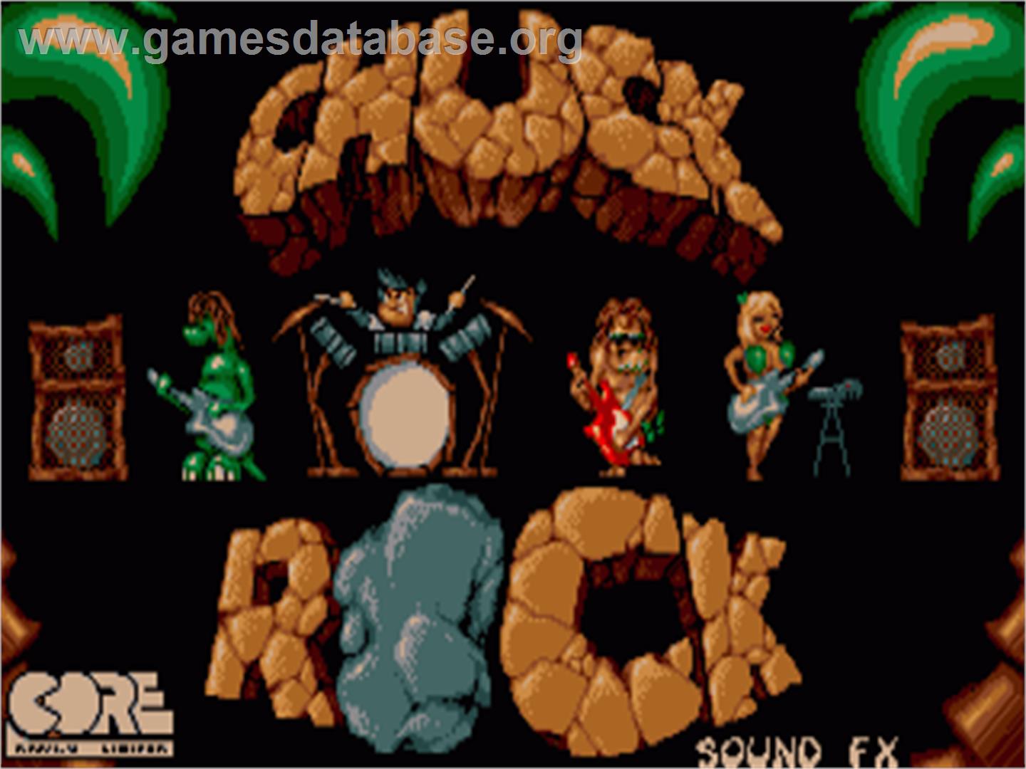 Chuck Rock - Commodore Amiga - Artwork - Title Screen