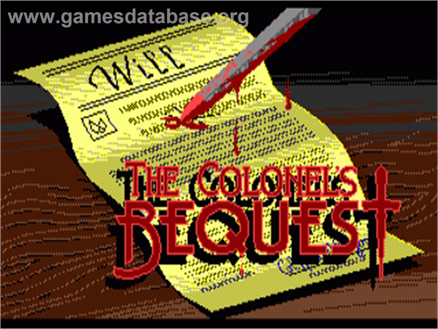 Colonel's Bequest - Commodore Amiga - Artwork - Title Screen