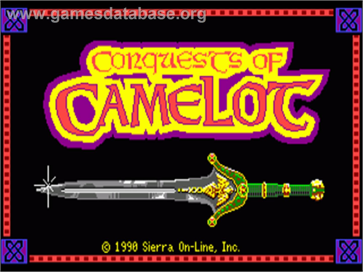 Conquests of Camelot: The Search for the Grail - Commodore Amiga - Artwork - Title Screen
