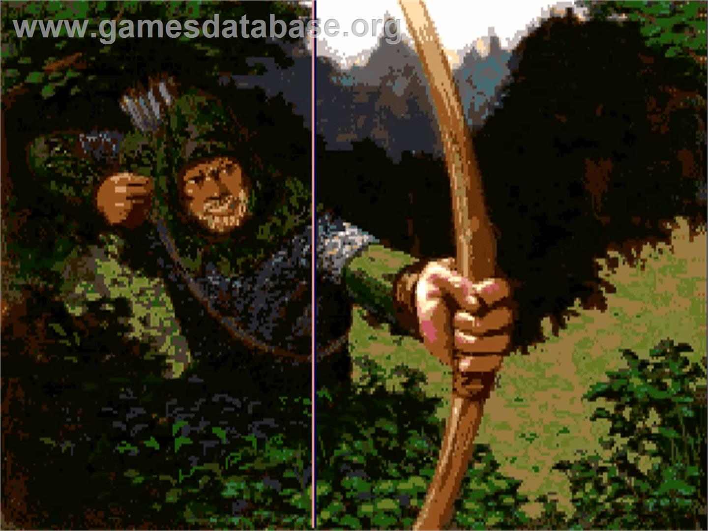 Conquests of the Longbow: The Legend of Robin Hood - Commodore Amiga - Artwork - Title Screen