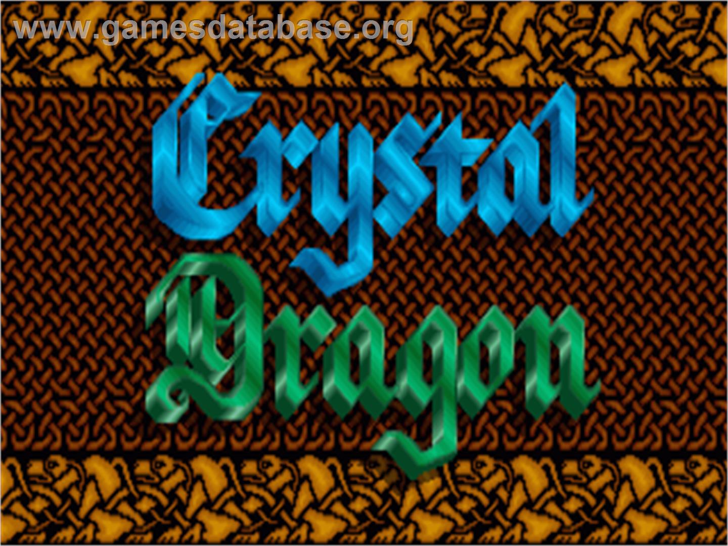 Crystal Dragon - Commodore Amiga - Artwork - Title Screen