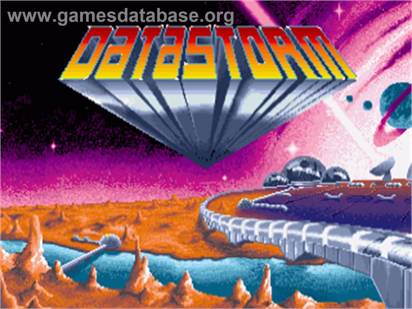 Datastorm - Commodore Amiga - Artwork - Title Screen