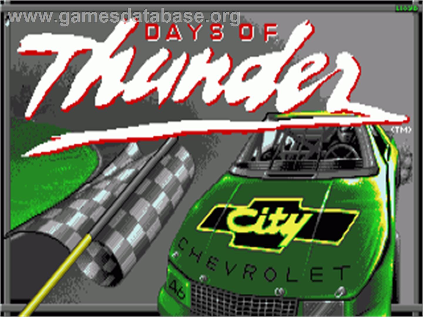 Days of Thunder - Commodore Amiga - Artwork - Title Screen