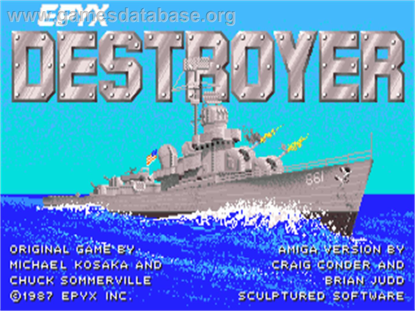 Destroyer - Commodore Amiga - Artwork - Title Screen