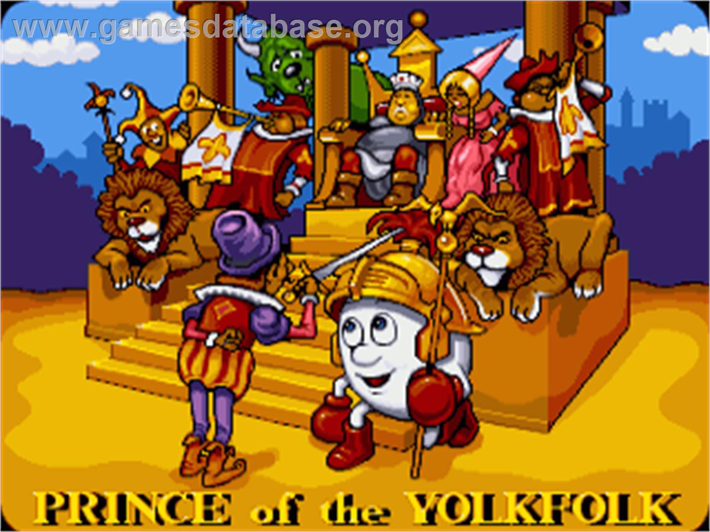 Dizzy: Prince of the Yolkfolk - Commodore Amiga - Artwork - Title Screen