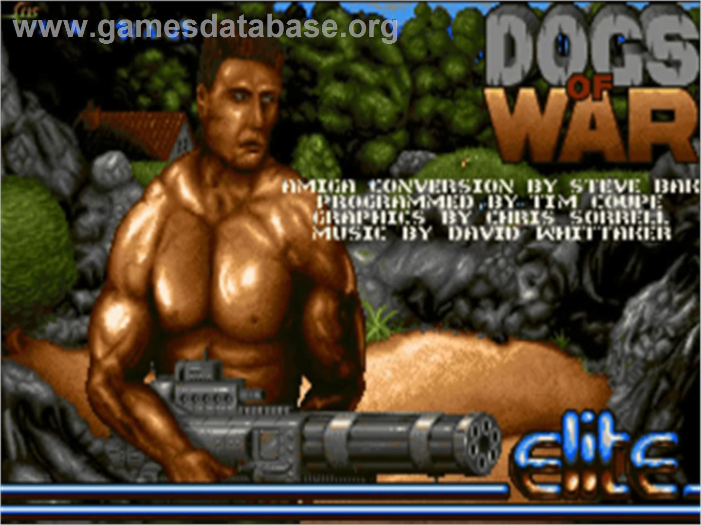 Dogs of War - Commodore Amiga - Artwork - Title Screen
