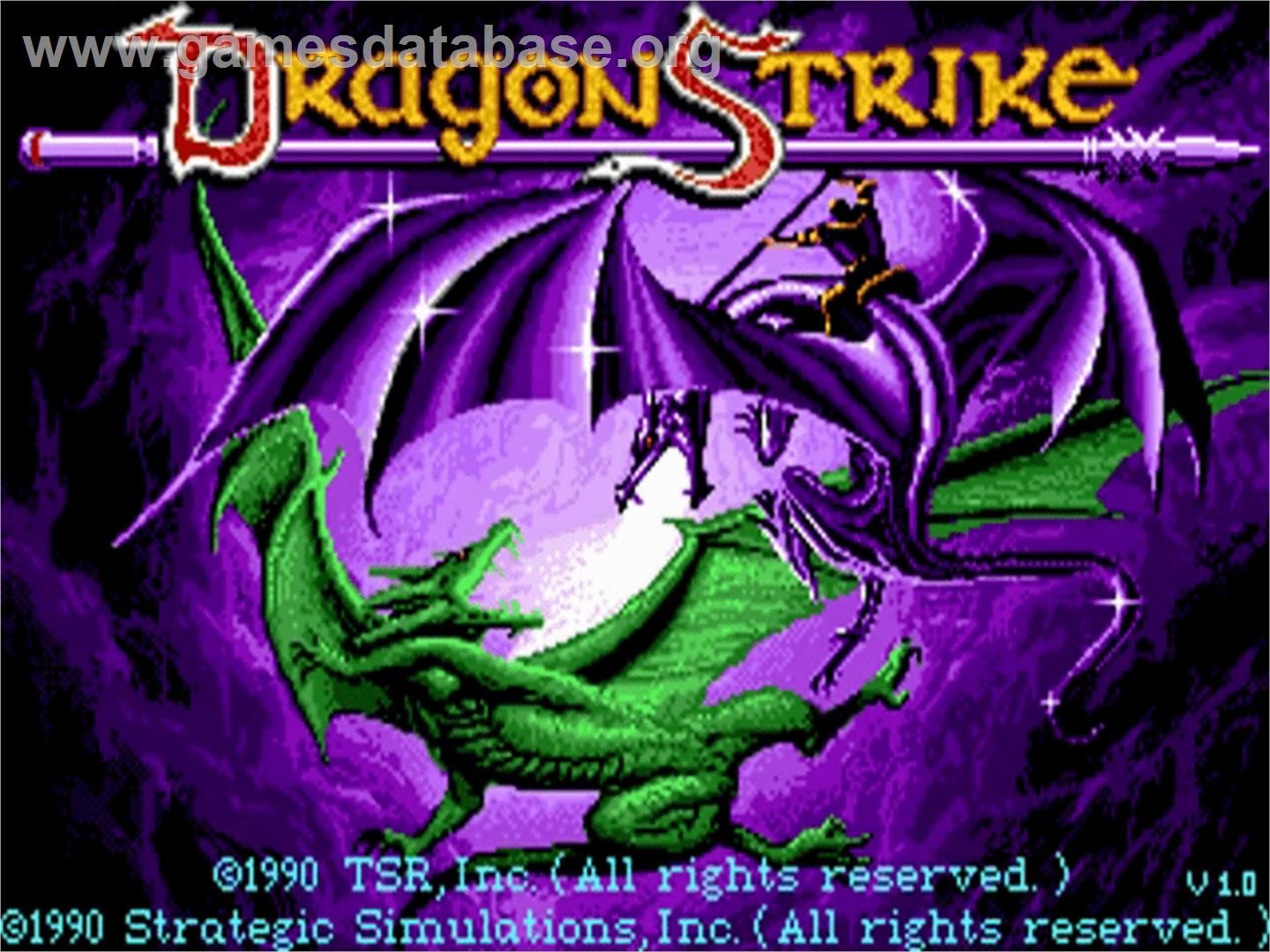 Dragon Strike - Commodore Amiga - Artwork - Title Screen