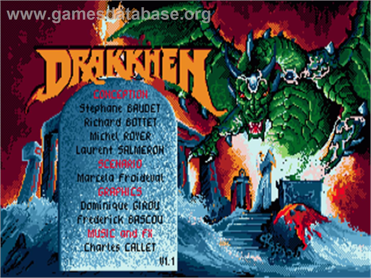 Drakkhen - Commodore Amiga - Artwork - Title Screen