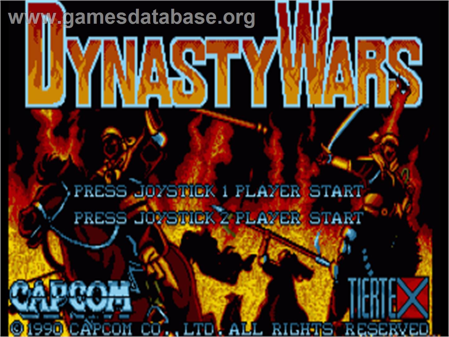Dynasty Wars - Commodore Amiga - Artwork - Title Screen