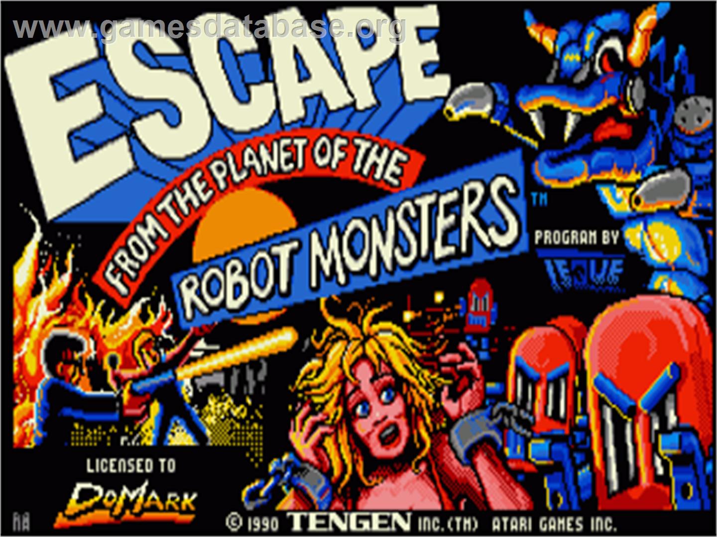 Escape from the Planet of the Robot Monsters - Commodore Amiga - Artwork - Title Screen