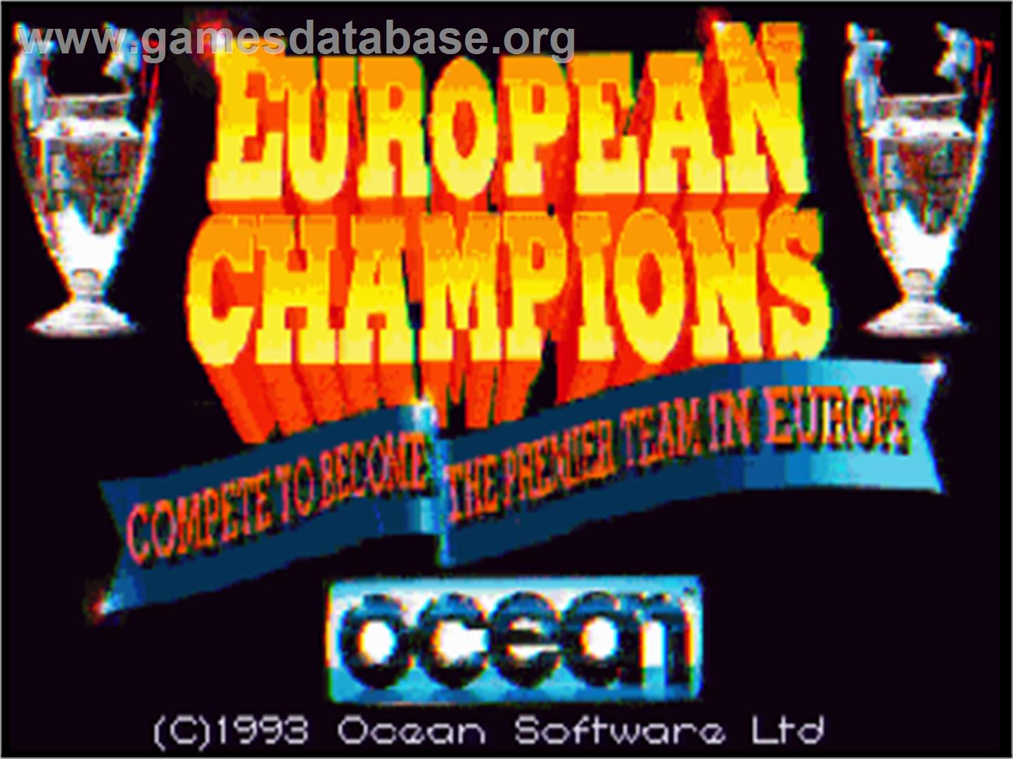 European Champions - Commodore Amiga - Artwork - Title Screen