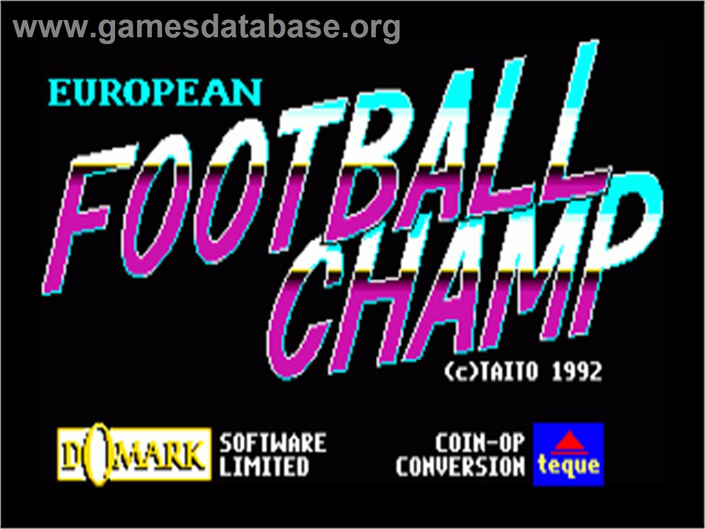 European Football Champ - Commodore Amiga - Artwork - Title Screen