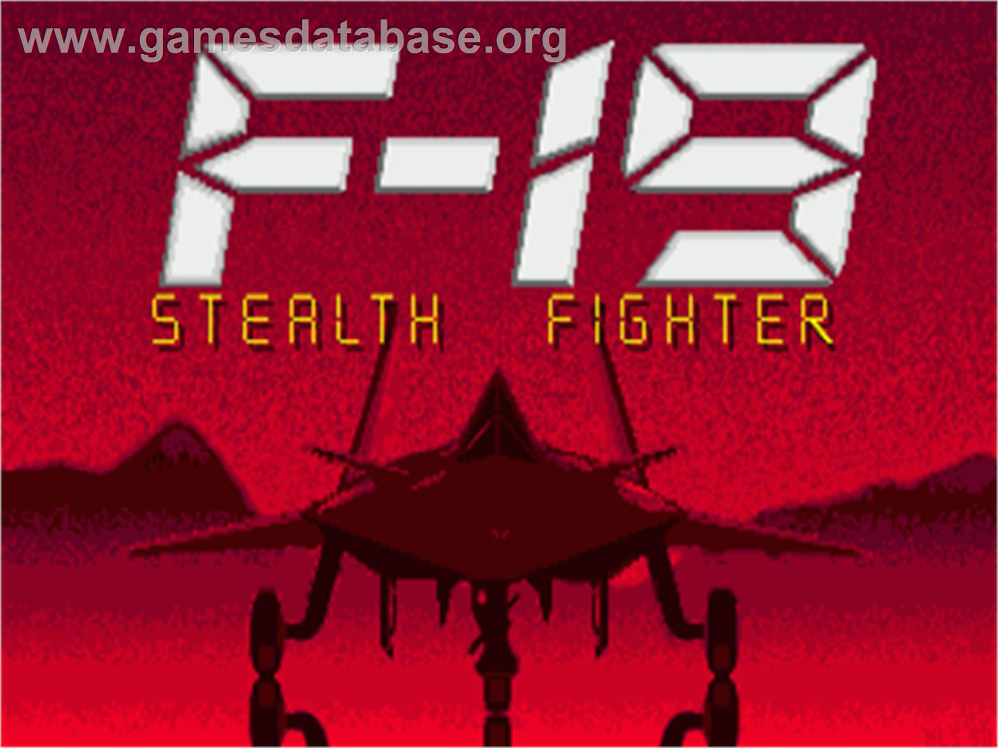 F-19 Stealth Fighter - Commodore Amiga - Artwork - Title Screen