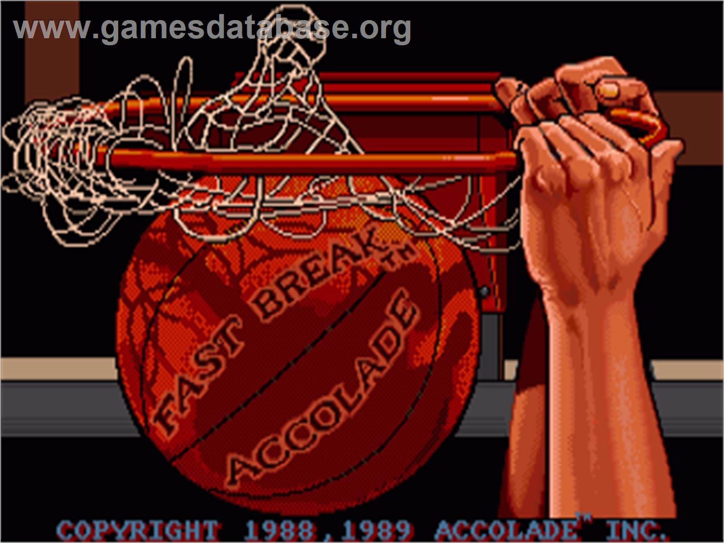 Fast Break - Commodore Amiga - Artwork - Title Screen
