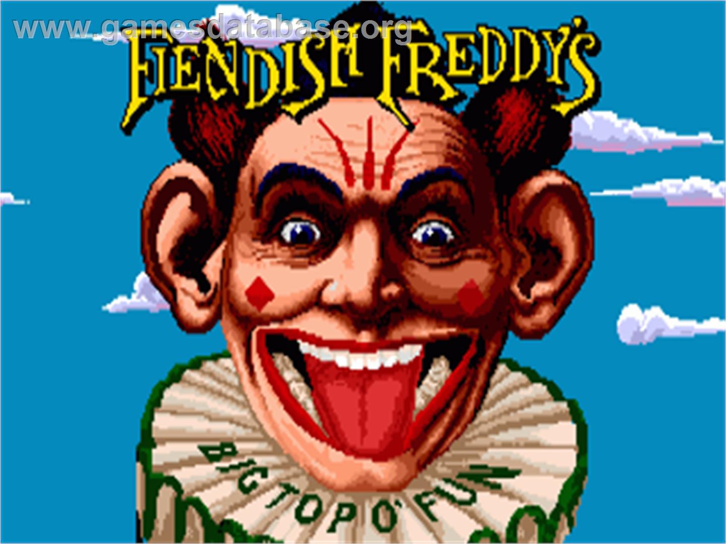 Fiendish Freddy's Big Top O' Fun - Commodore Amiga - Artwork - Title Screen