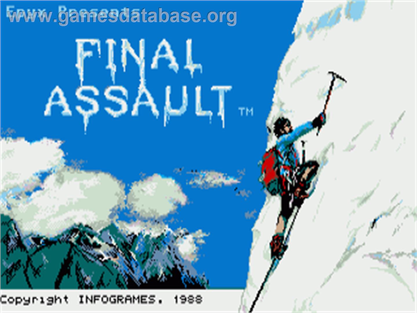 Final Assault - Commodore Amiga - Artwork - Title Screen