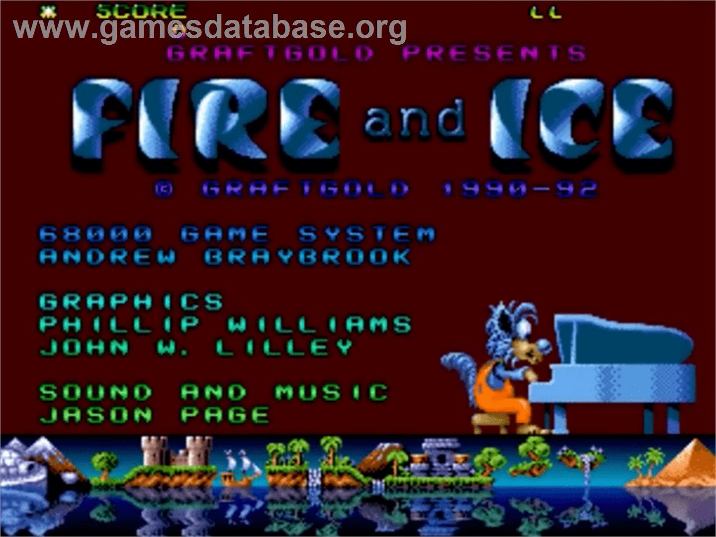 Fire and Ice - Commodore Amiga - Artwork - Title Screen