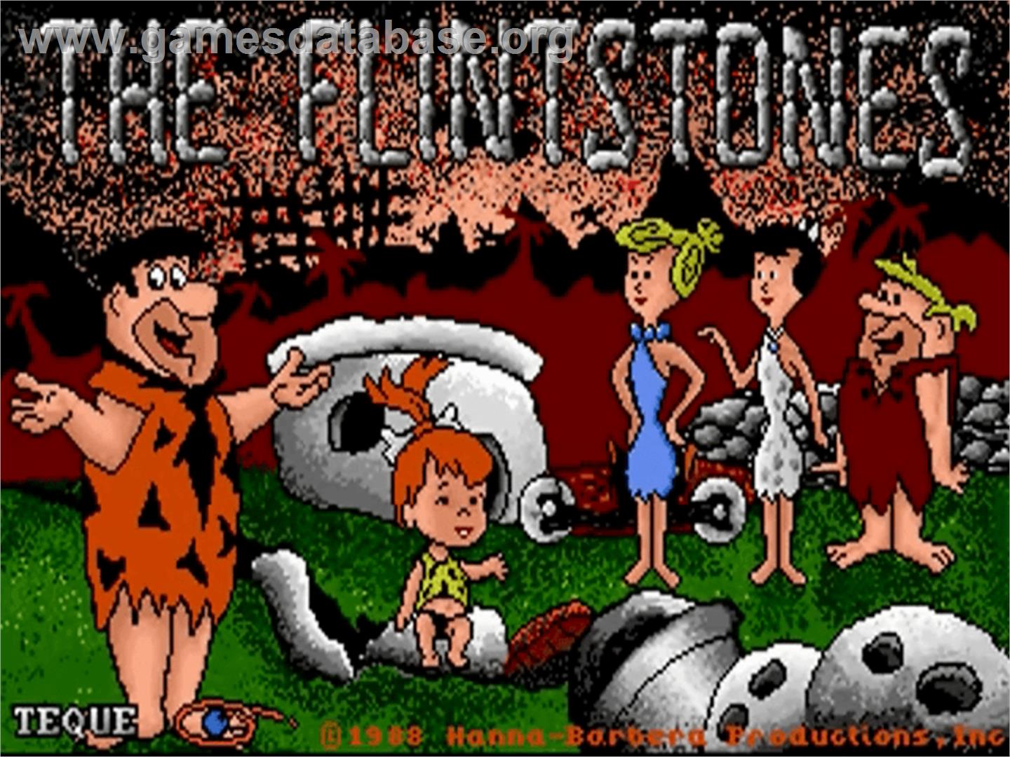 Flintstones - Commodore Amiga - Artwork - Title Screen