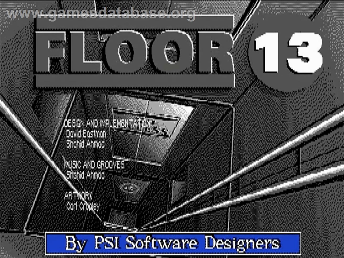 Floor 13 - Commodore Amiga - Artwork - Title Screen