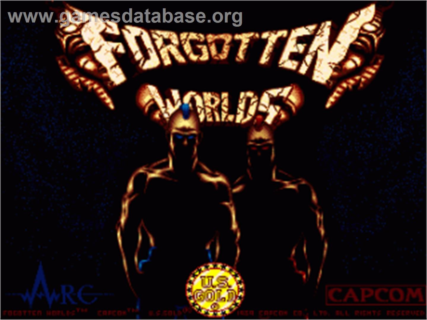 Forgotten Worlds - Commodore Amiga - Artwork - Title Screen