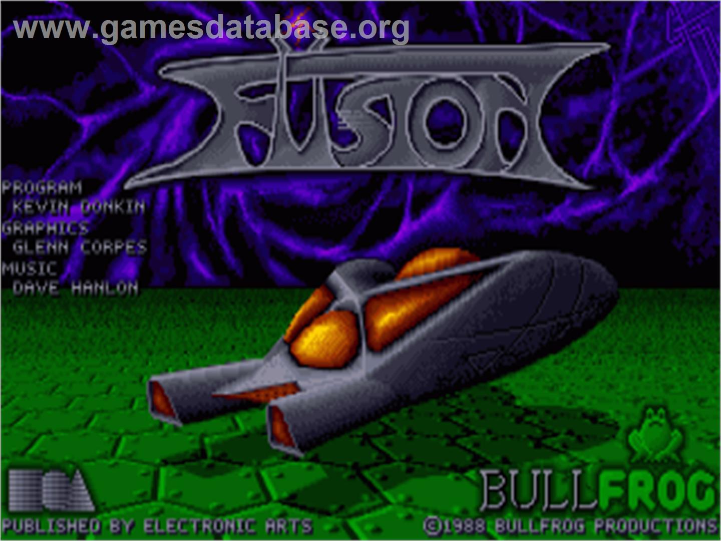 Fusion - Commodore Amiga - Artwork - Title Screen